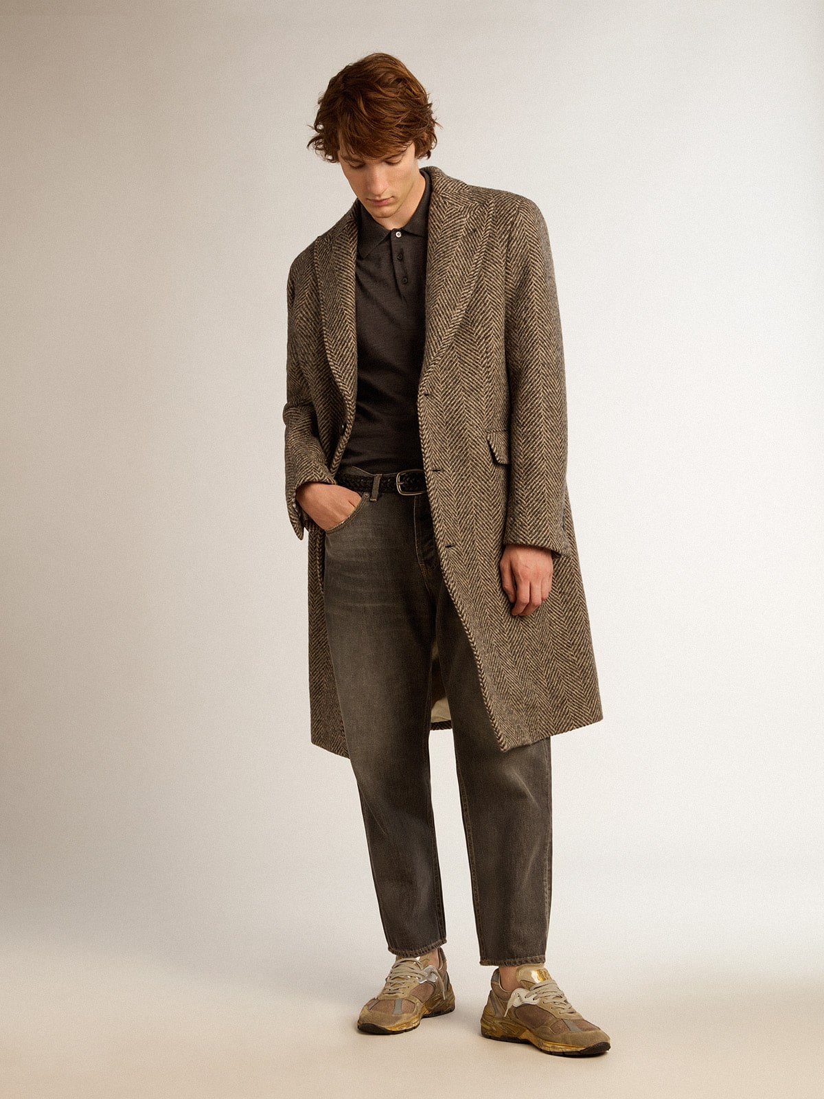 Men’s stonewashed-effect black jeans - Golden Goose Men