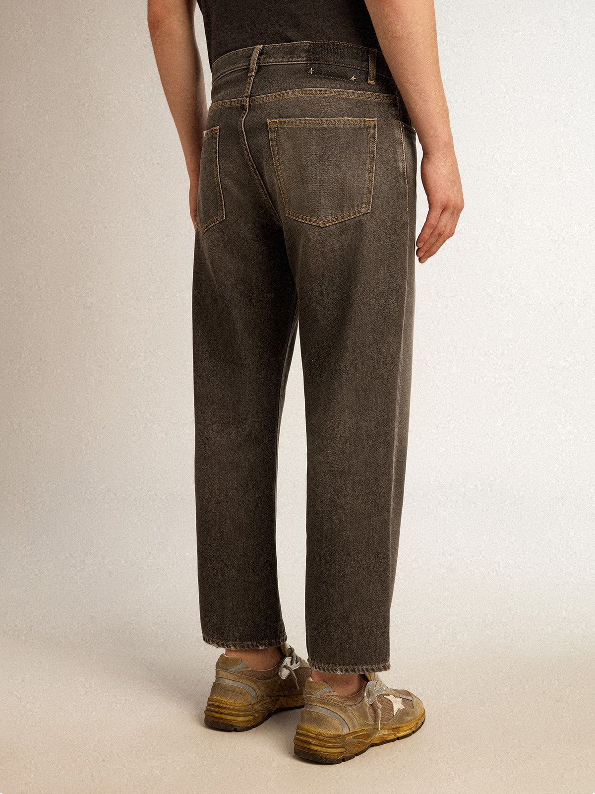 Men’s stonewashed-effect black jeans - Golden Goose Men