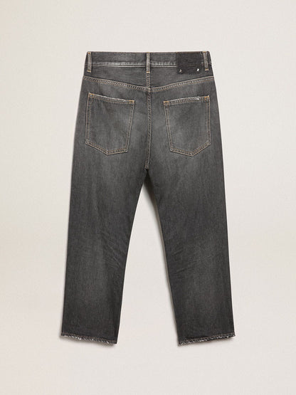 Men’s stonewashed-effect black jeans - Golden Goose Men