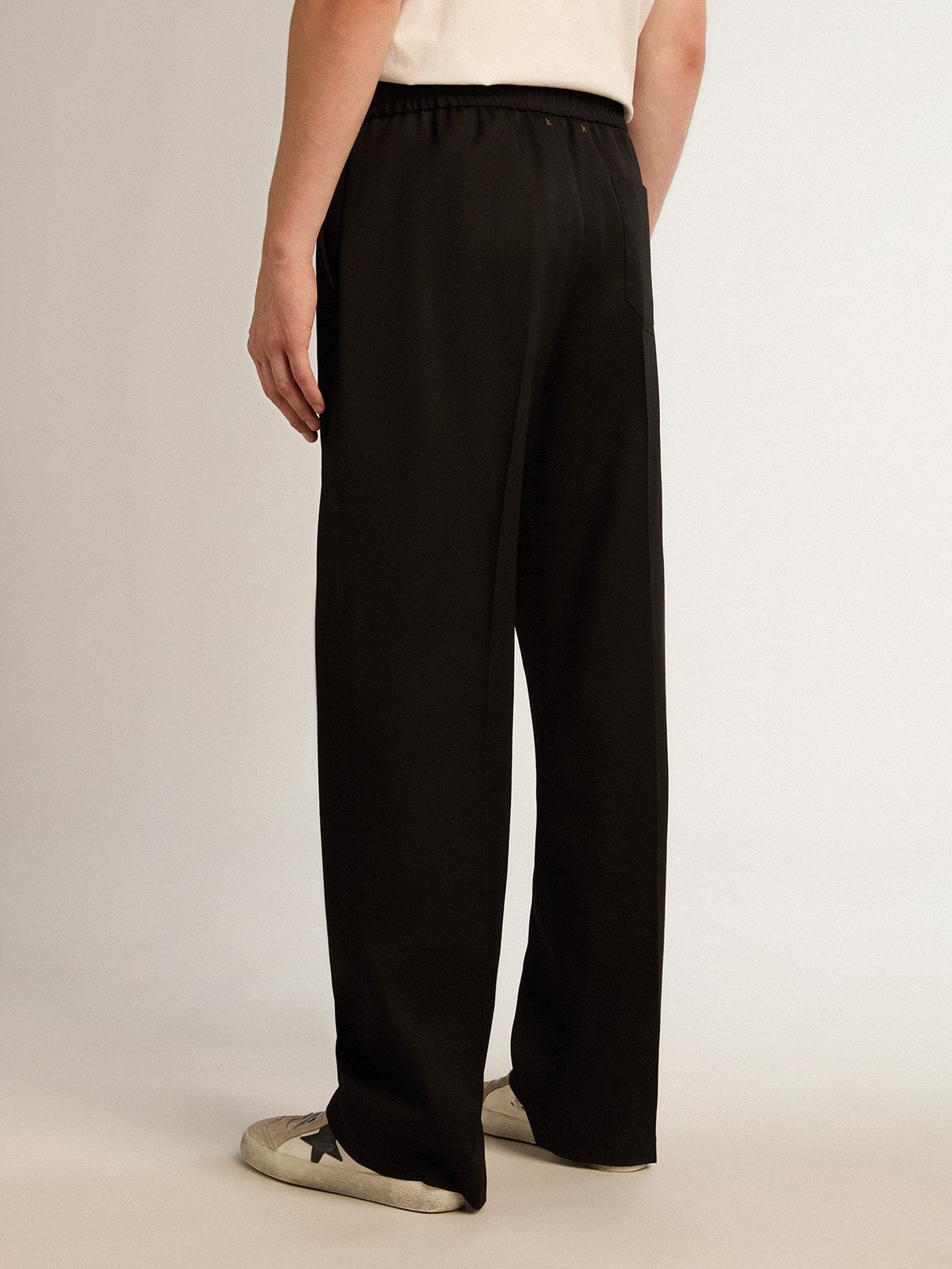 Men’s joggers in black wool - Golden Goose Men