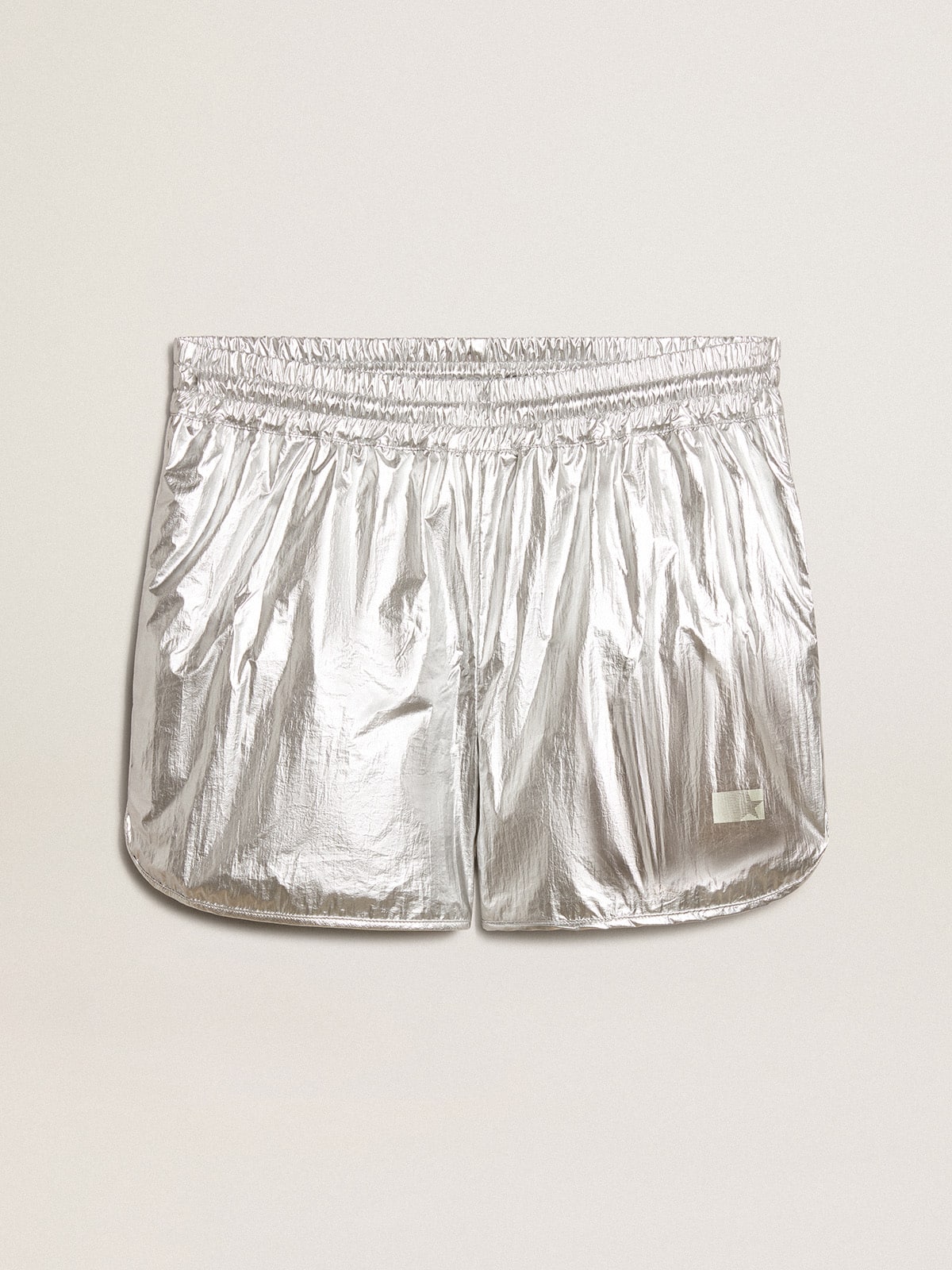 Men's running shorts in silver fabric - Golden Goose Men