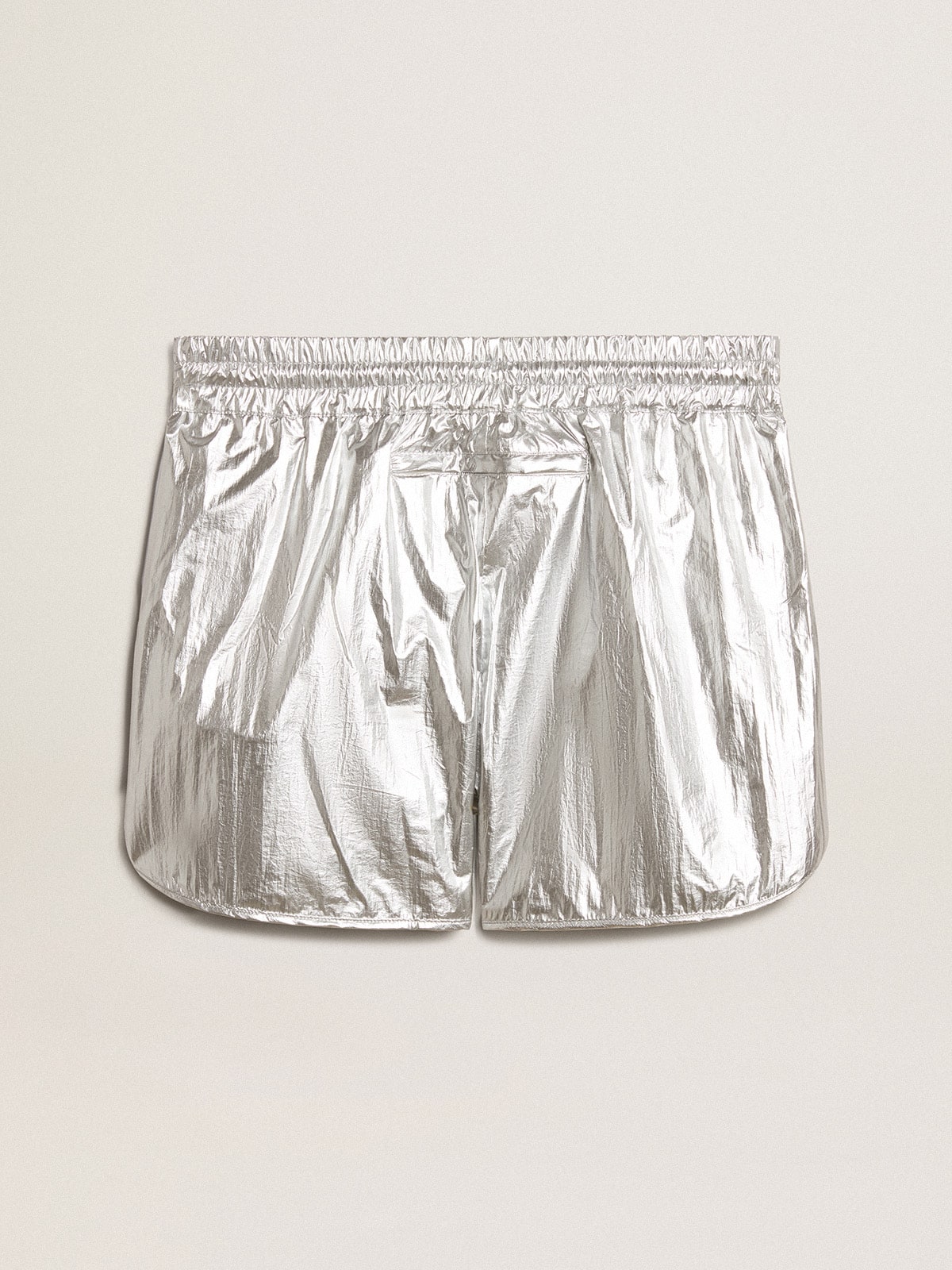 Men's running shorts in silver fabric - Golden Goose Men