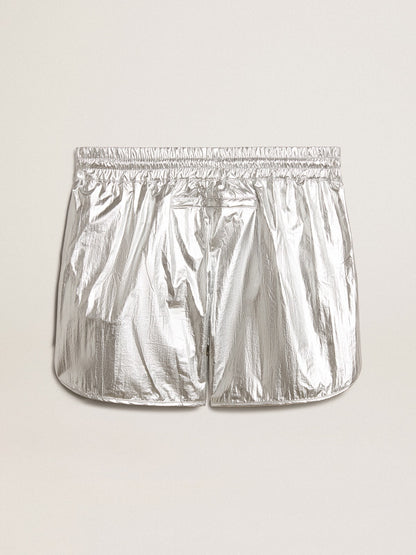 Men's running shorts in silver fabric - Golden Goose Men