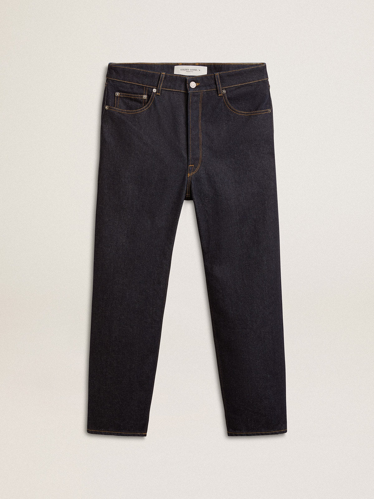 Men’s dark blue jeans in one-wash denim - Golden Goose Men