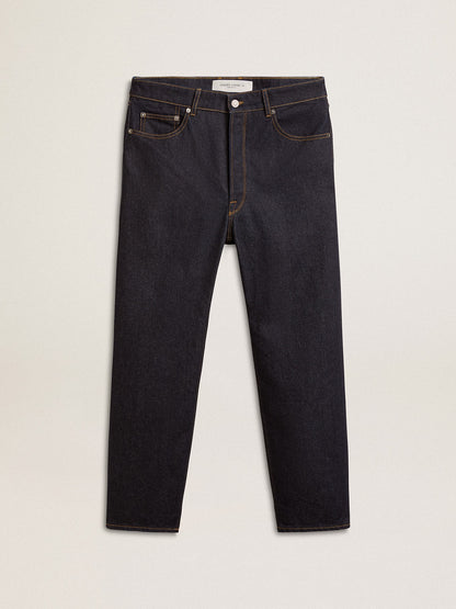 Men’s dark blue jeans in one-wash denim - Golden Goose Men