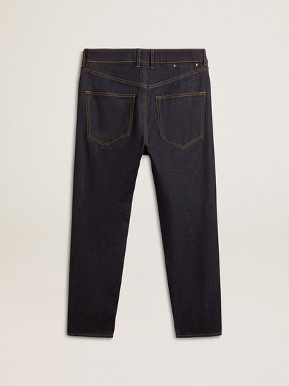 Men’s dark blue jeans in one-wash denim - Golden Goose Men