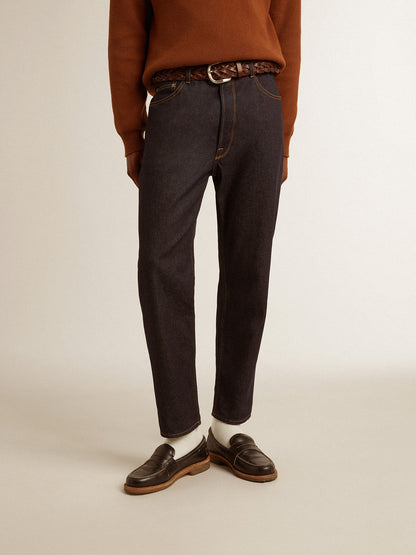 Men’s dark blue jeans in one-wash denim - Golden Goose Men
