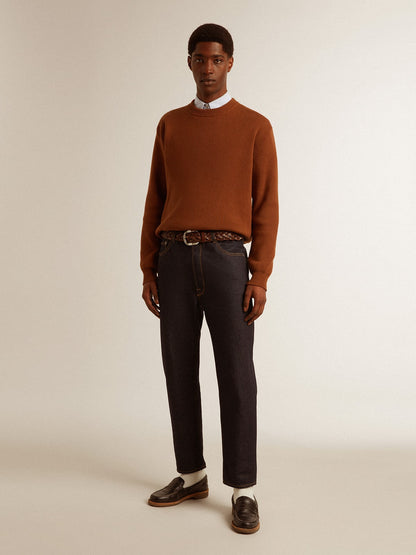 Men’s dark blue jeans in one-wash denim - Golden Goose Men