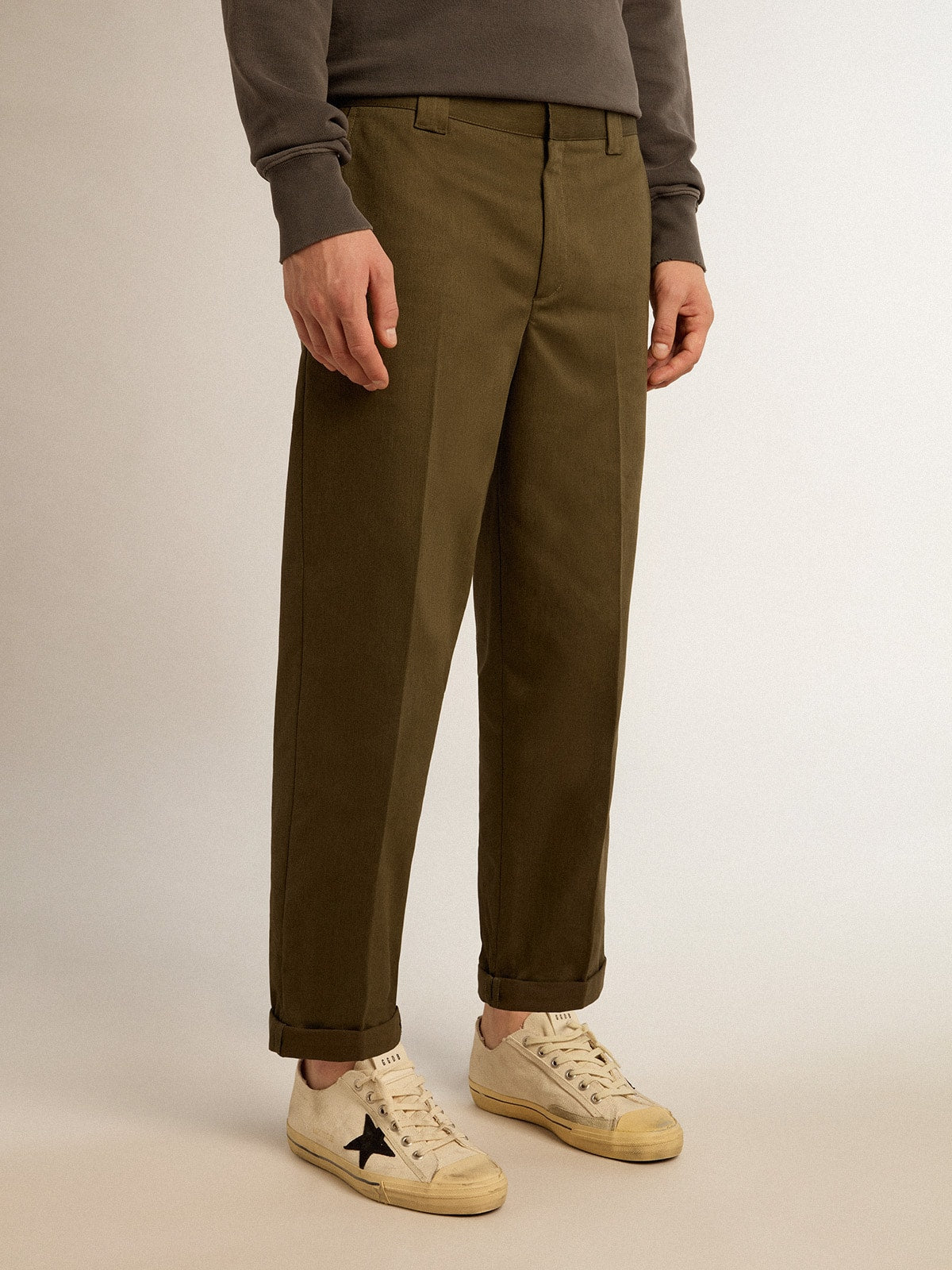 Military-green Golden Collection chinos - Golden Goose Men