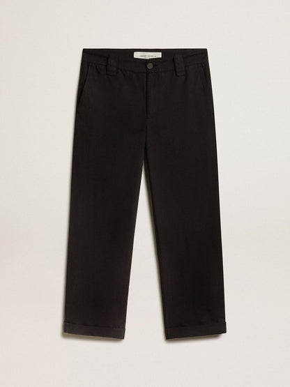 Men's black cotton chinos - Golden Goose Men