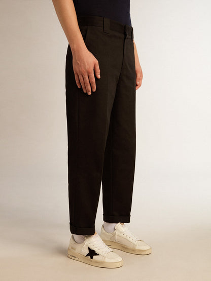 Men's black cotton chinos - Golden Goose Men