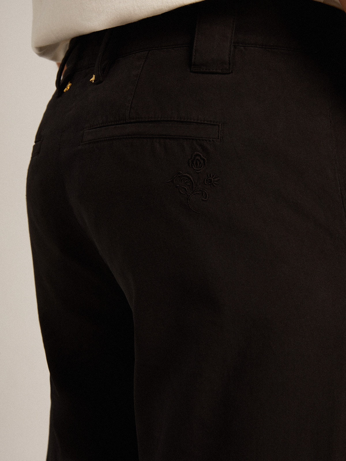 Men's black cotton chinos - Golden Goose Men