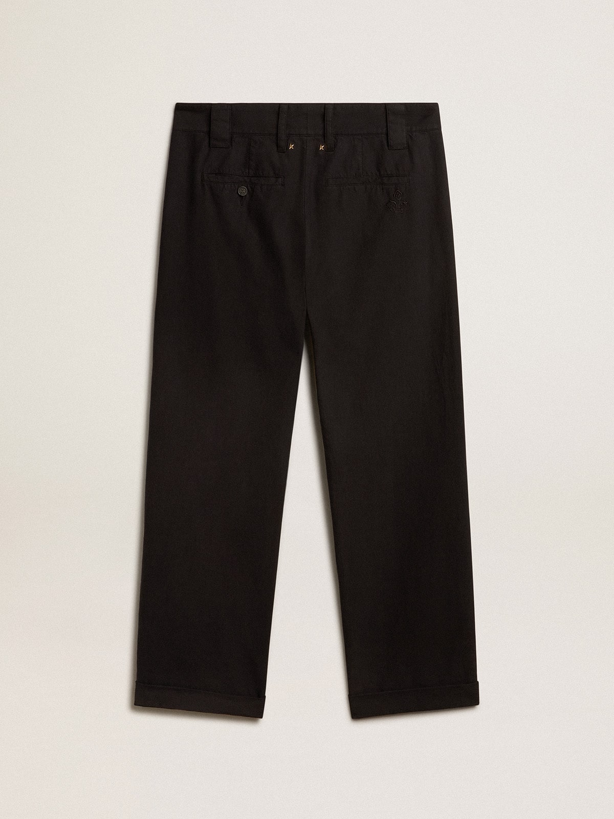 Men's black cotton chinos - Golden Goose Men