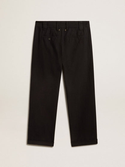 Men's black cotton chinos - Golden Goose Men
