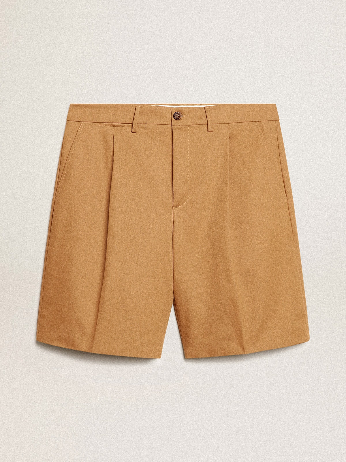 Men's Bermuda shorts in beige cotton - Golden Goose Men