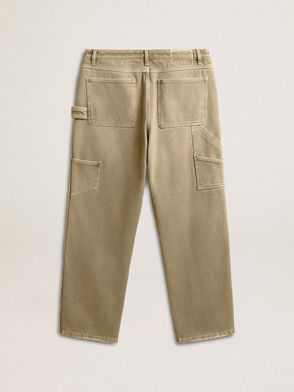 Men's distressed-effect cotton pants - Golden Goose Men