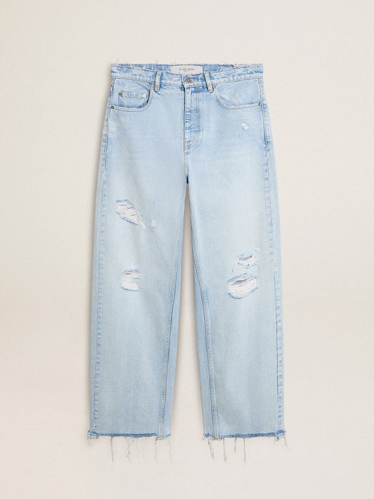 Men’s pants in lived-in effect denim - Golden Goose Men