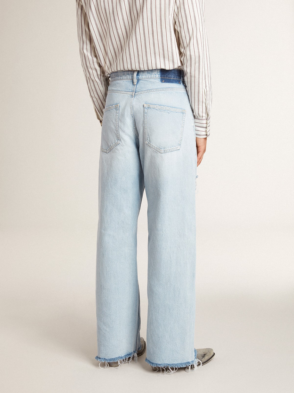 Men’s pants in lived-in effect denim - Golden Goose Men