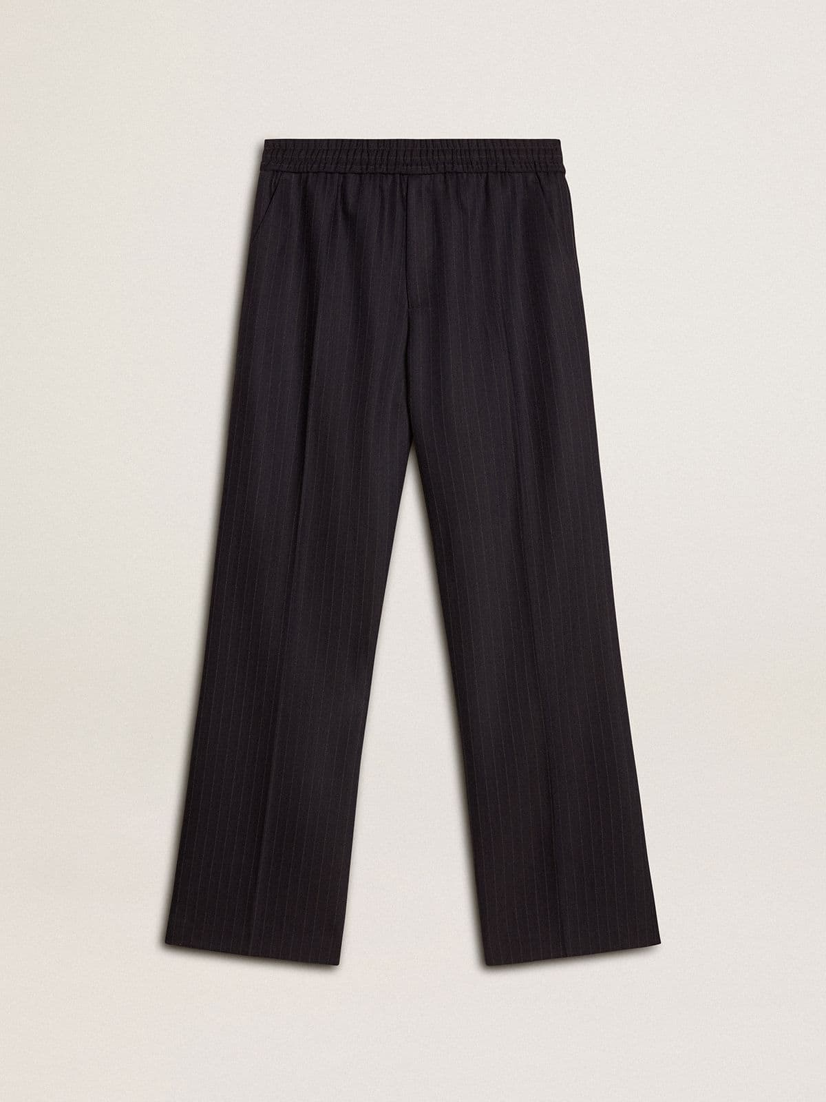 Men's wool joggers with vertical thin stripes - Golden Goose Men
