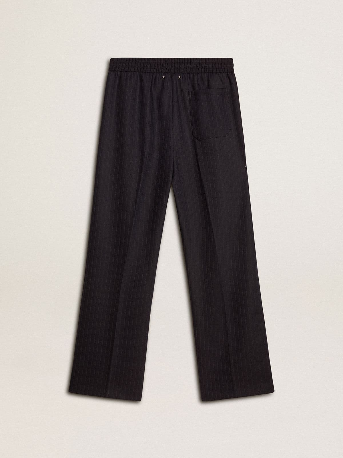Men's wool joggers with vertical thin stripes - Golden Goose Men
