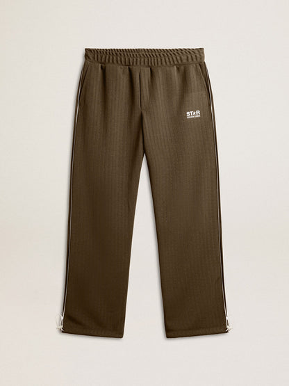 Men’s military green joggers with white logo - Golden Goose Men