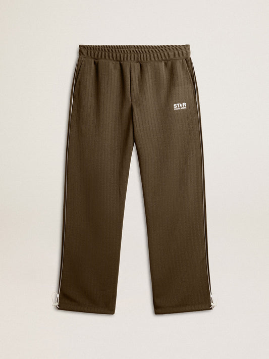 Men’s military green joggers with white logo - Golden Goose Men