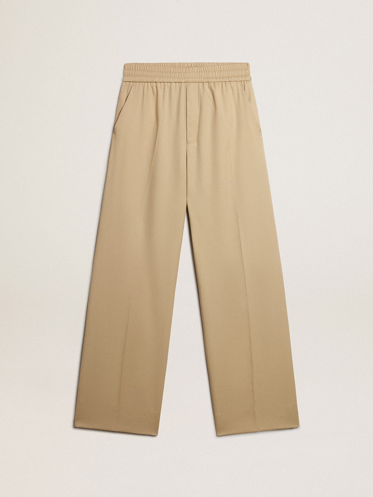 Men’s sand-colored joggers with pocket on the back - Golden Goose Men