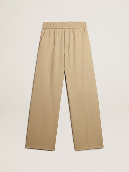 Men’s sand-colored joggers with pocket on the back - Golden Goose Men
