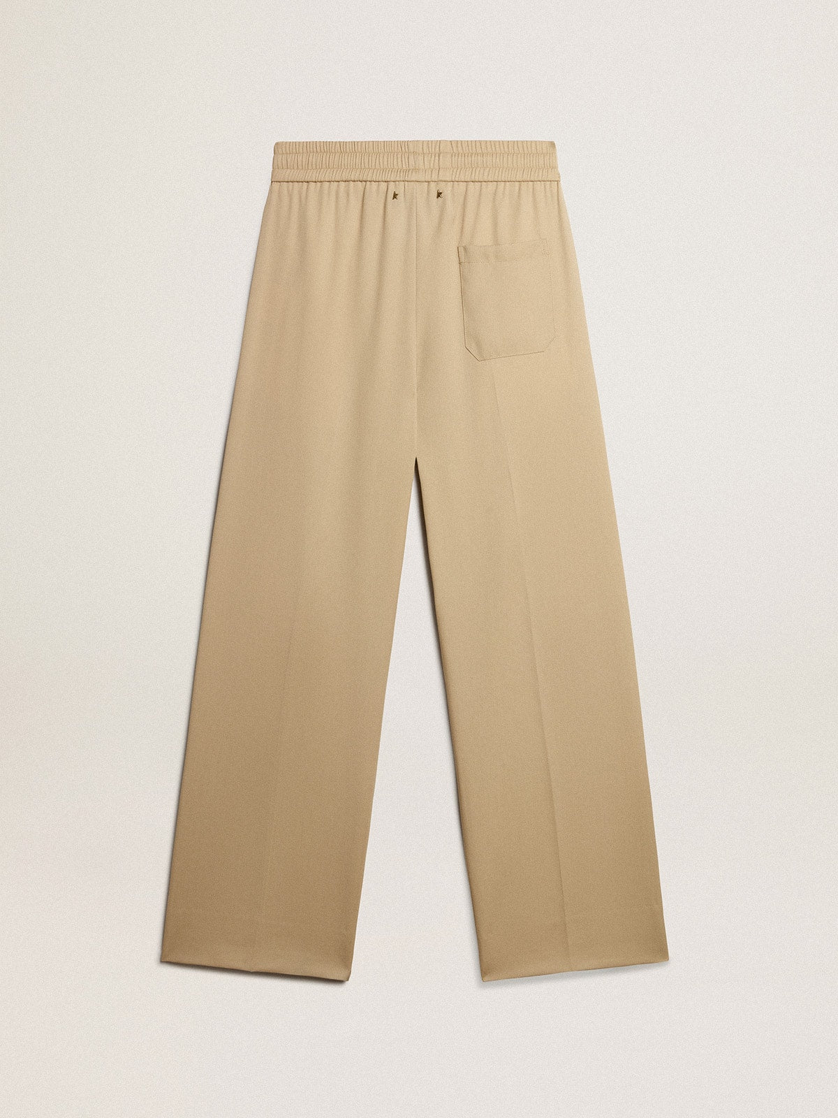 Men’s sand-colored joggers with pocket on the back - Golden Goose Men