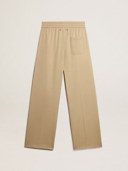 Men’s sand-colored joggers with pocket on the back - Golden Goose Men