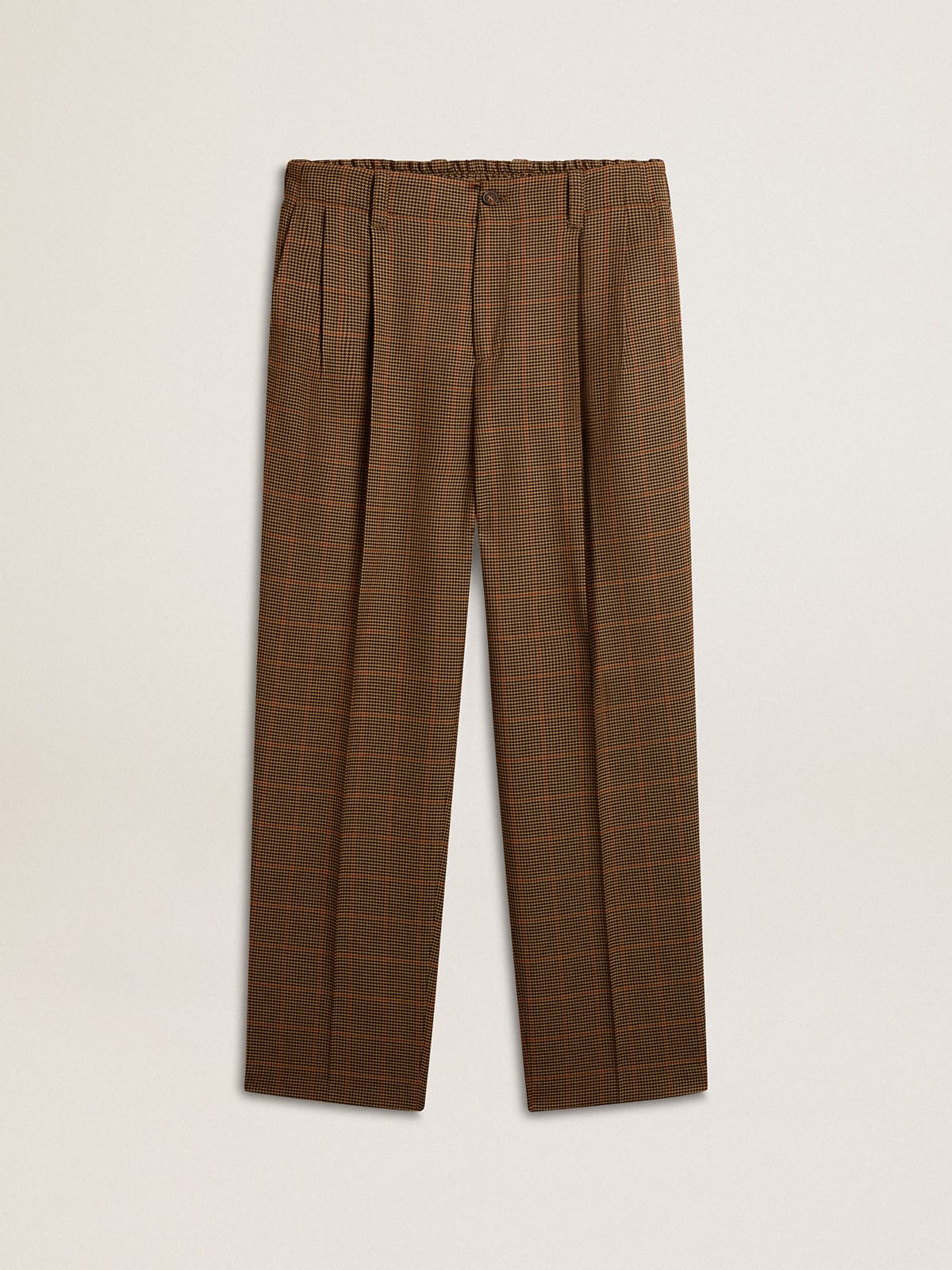 Men's pants in three-colored houndstooth - Golden Goose Men