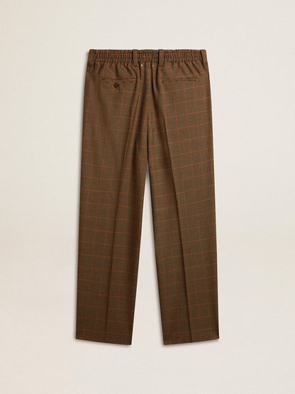 Men's pants in three-colored houndstooth - Golden Goose Men