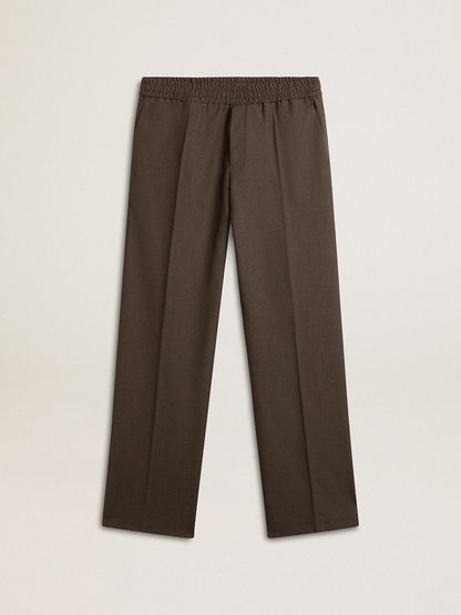 Men's soft pants in anthracite gray wool - Golden Goose Men