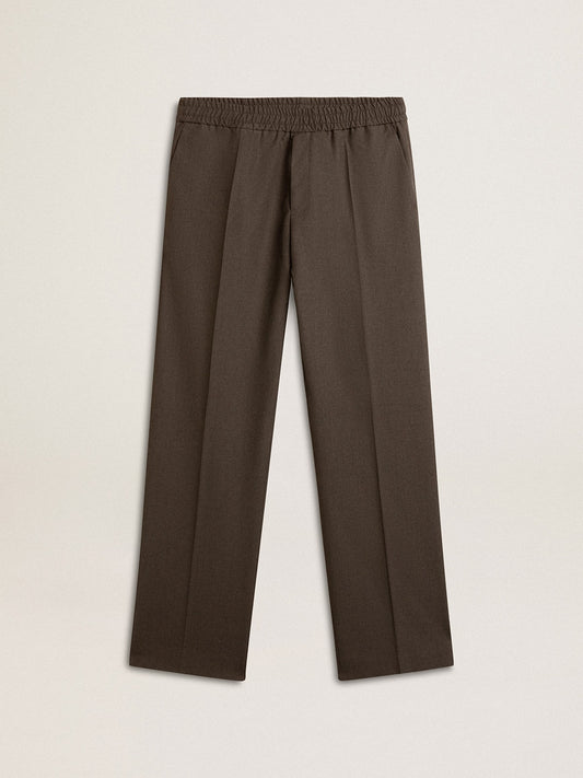 Men's soft pants in anthracite gray wool - Golden Goose Men