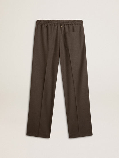 Men's soft pants in anthracite gray wool - Golden Goose Men