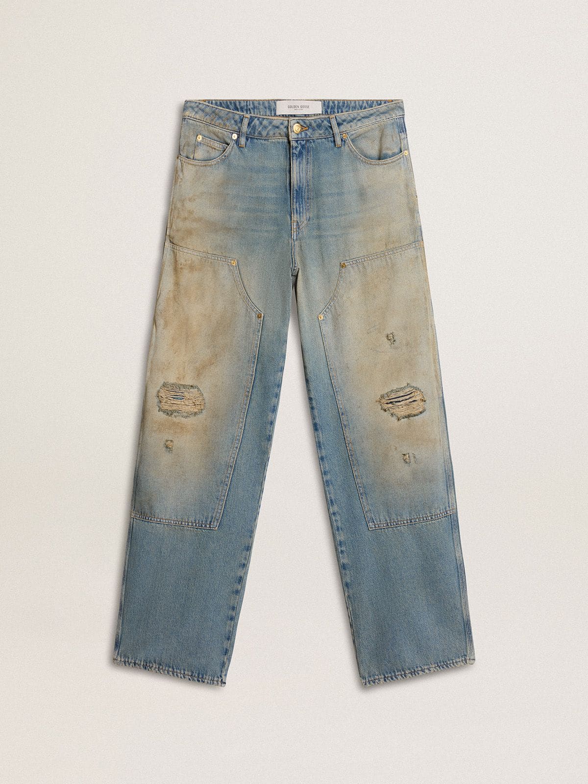 Men's distressed sand-washed jeans - Golden Goose Men