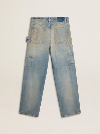 Men's distressed sand-washed jeans - Golden Goose Men