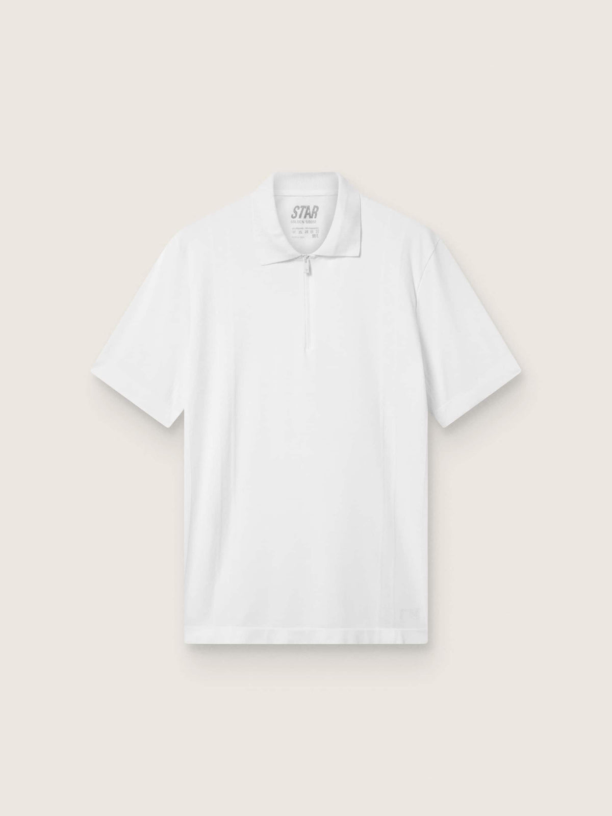 Men's white sports zipped polo shirt - Golden Goose Men
