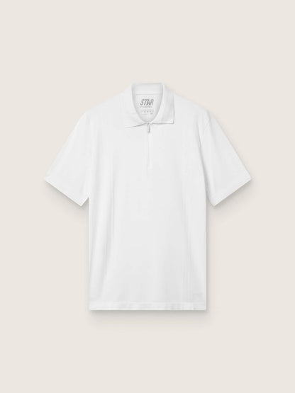 Men's white sports zipped polo shirt - Golden Goose Men
