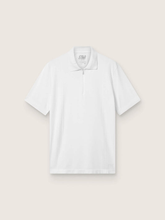 Men's white sports zipped polo shirt - Golden Goose Men