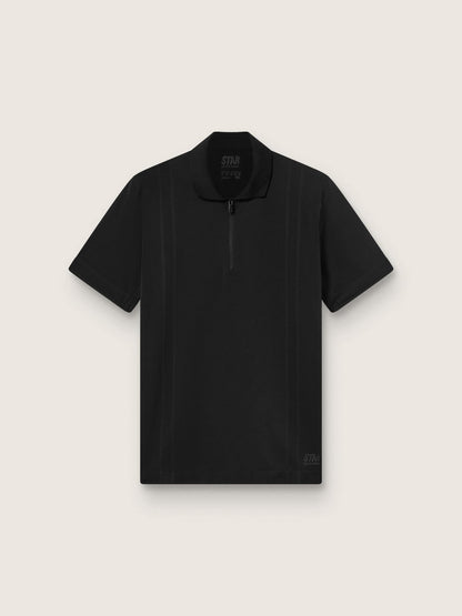 Men's black sports zipped polo shirt - Golden Goose Men