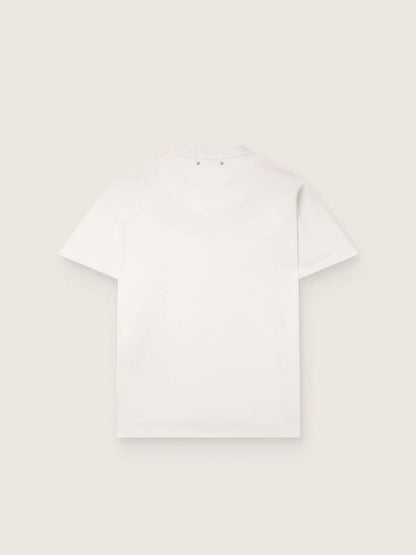 Men's T-shirt in vintage white cotton jersey - Golden Goose Men