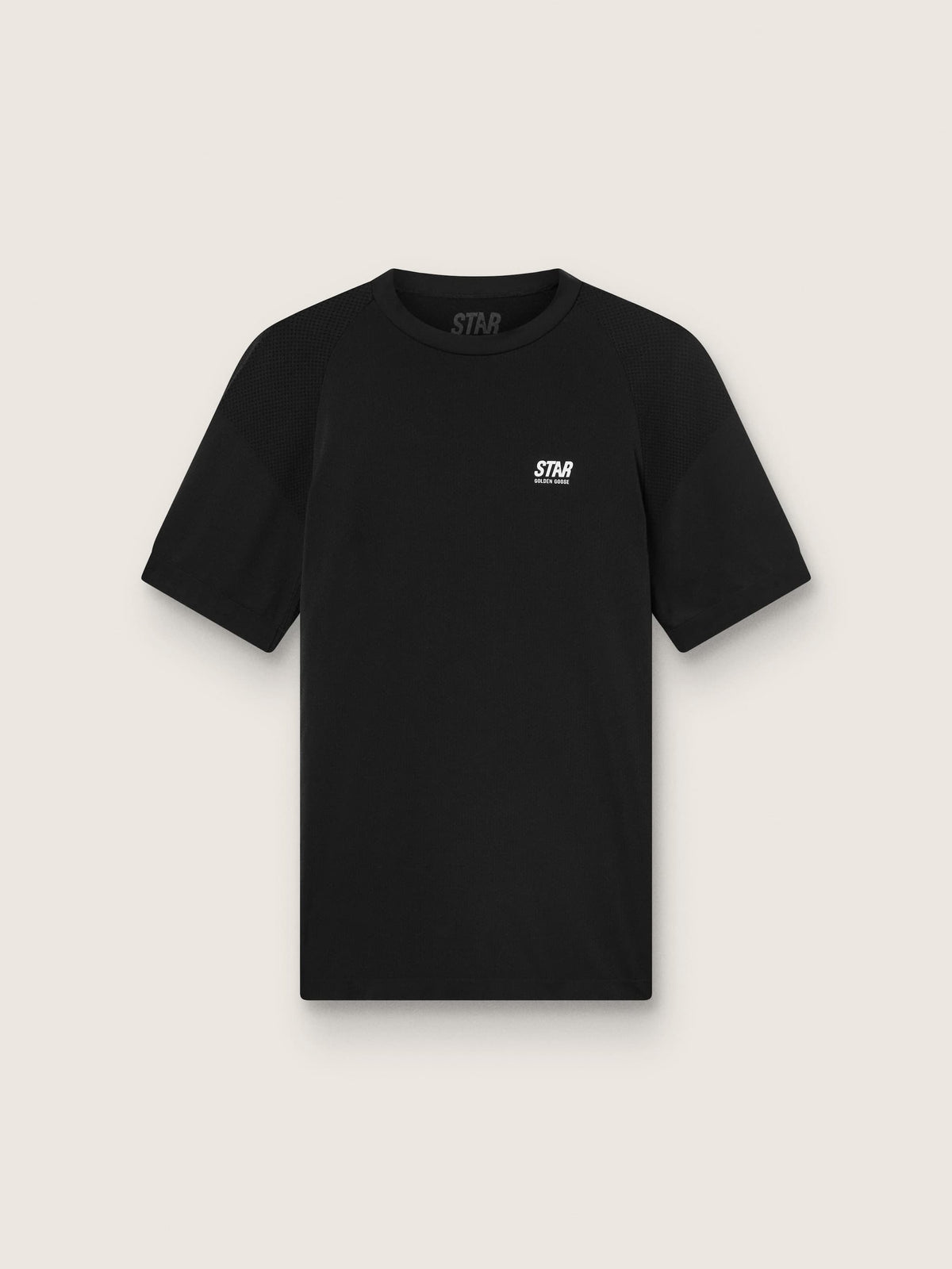 Men's black sports T-shirt with print on the back - Golden Goose Men