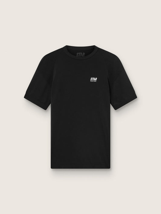 Men's black sports T-shirt with print on the back - Golden Goose Men