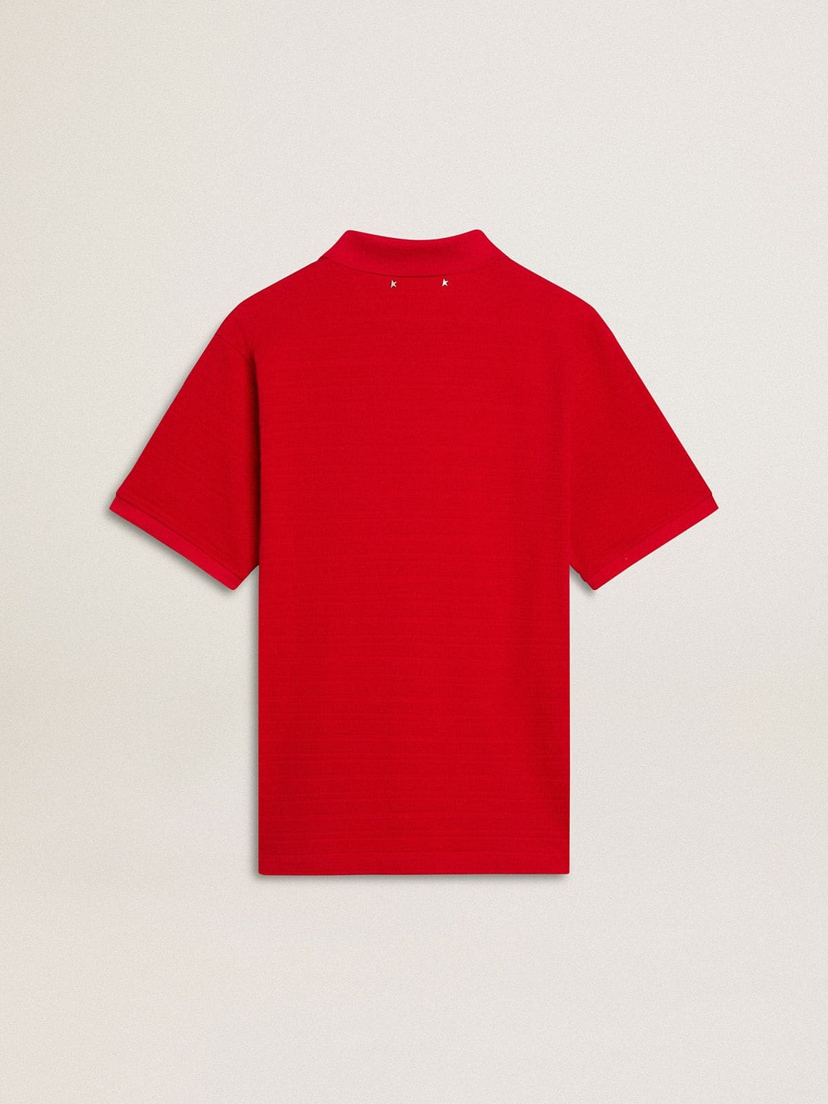 Men's polo shirt in red cotton piquet - Golden Goose Men