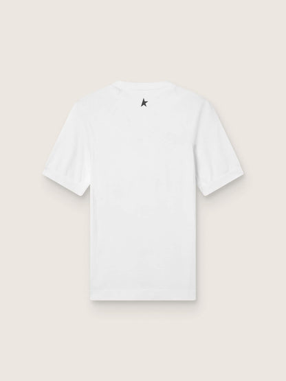 Men's slim-fit white sports T-shirt - Golden Goose Men