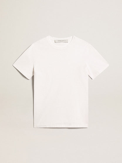Men's white T-shirt with distressed treatment - Golden Goose Men