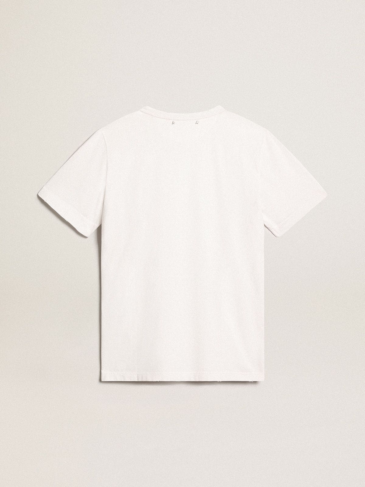 Men's white T-shirt with distressed treatment - Golden Goose Men