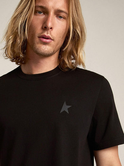 Black Star Collection T-shirt with tone-on-tone star on the front - Golden Goose Men