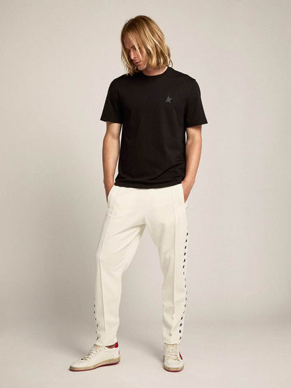 Black Star Collection T-shirt with tone-on-tone star on the front - Golden Goose Men